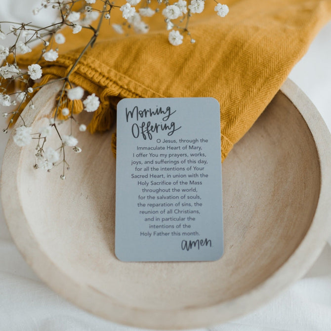 Morning Offering Prayer Card