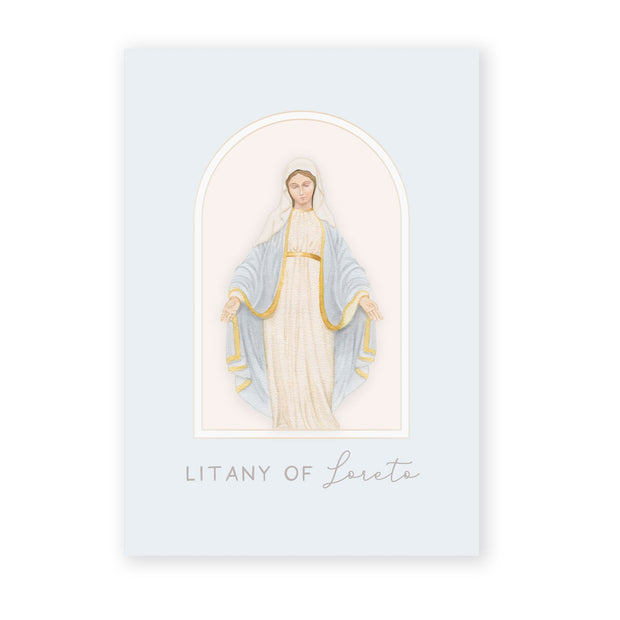 Litany of Loreto Prayer Card | Blue