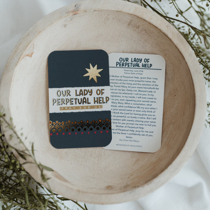 Our Lady of Perpetual Help Prayer Card