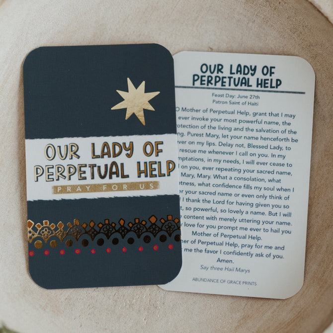 Our Lady of Perpetual Help Prayer Card