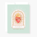 Sacred Heart Novena Card | Mint Green Cards Crossroads Collective