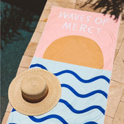 Beach Towel - Waves of Mercy Crossroads Collective