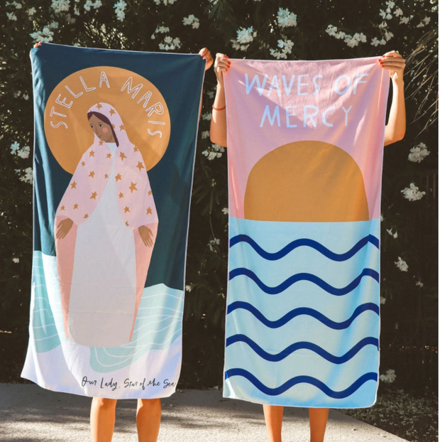 Beach Towel - Waves of Mercy Crossroads Collective