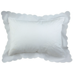 Embroidered Pillow Cover with Scalloped Edge Home & Decor Crossroads Collective