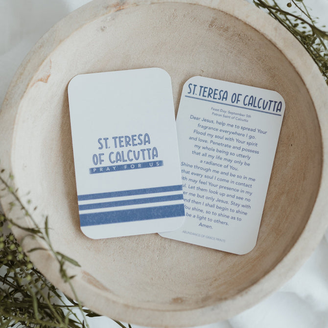 St. Teresa of Calcutta Prayer Card