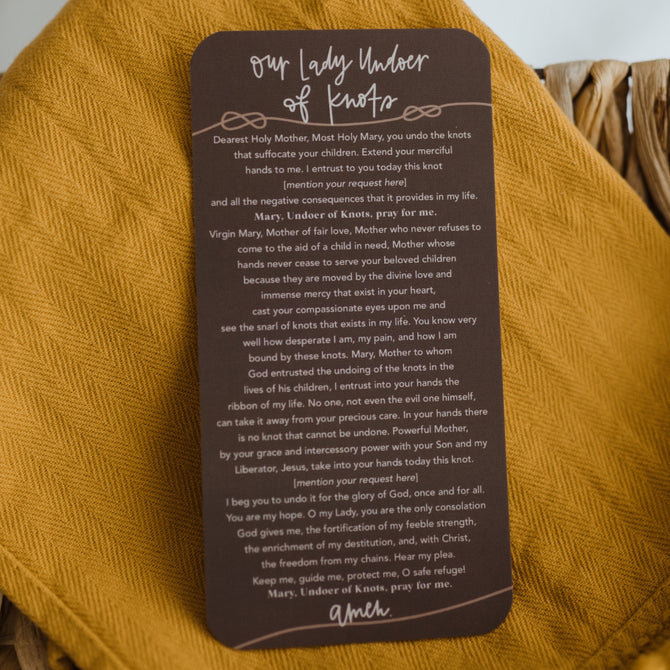 Our Lady Undoer of Knots Prayer Card