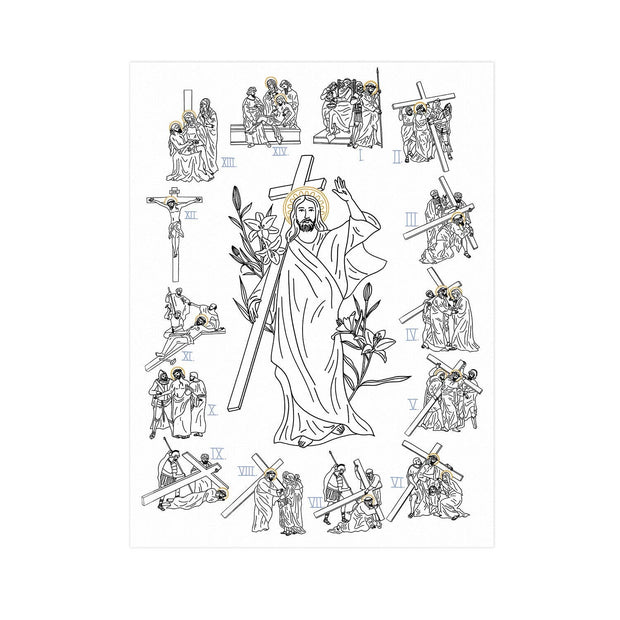 Stations of the Cross Jumbo Activity Sheet - Pack of 3