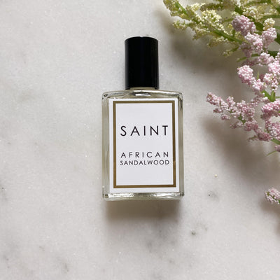 SAINT Roll-On Holy Oil Perfume in St. Anthony African Sandalwood Bath & Body Crossroads Collective