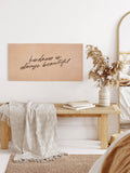 Kindness is Always Beautiful Leather Banner | Christian Home