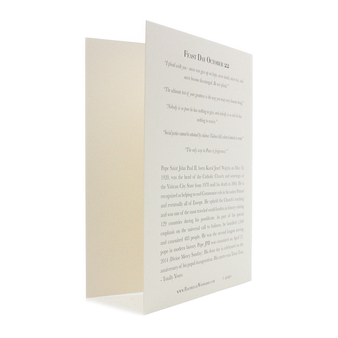 Saint John Paul II Notecard with Envelope Crossroads Collective