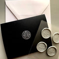 Saint Benedict Silver Foil Letterpress cards 4 pack box set Stationery Crossroads Collective