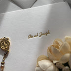 Ite ad Joseph Gold Foil Letterpress flat card 4 bar Stationery Crossroads Collective