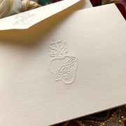 Sacred Heart blind emboss 4 bar Stationery Crossroads Collective