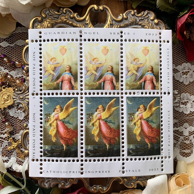 Guardian Angel Series 1 Gummed Stamps Stationery Crossroads Collective