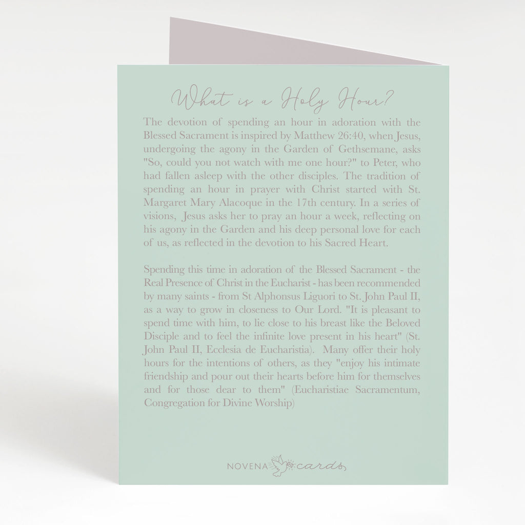 Holy Hour Card | Mint Green Cards Crossroads Collective