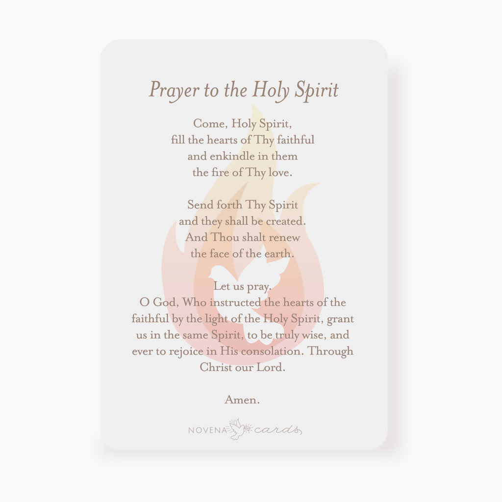 Holy Spirit Prayer Card | Window | Beige