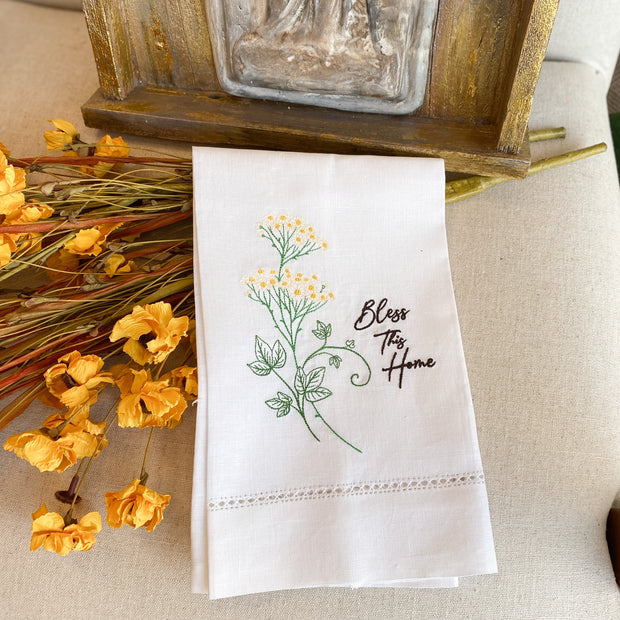 Handmade Bless This Home Tea Towel Gift Crossroads Collective