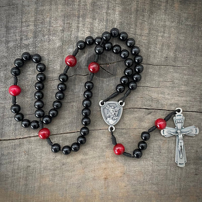 St. Michael Full Armor Rosary (red decades)