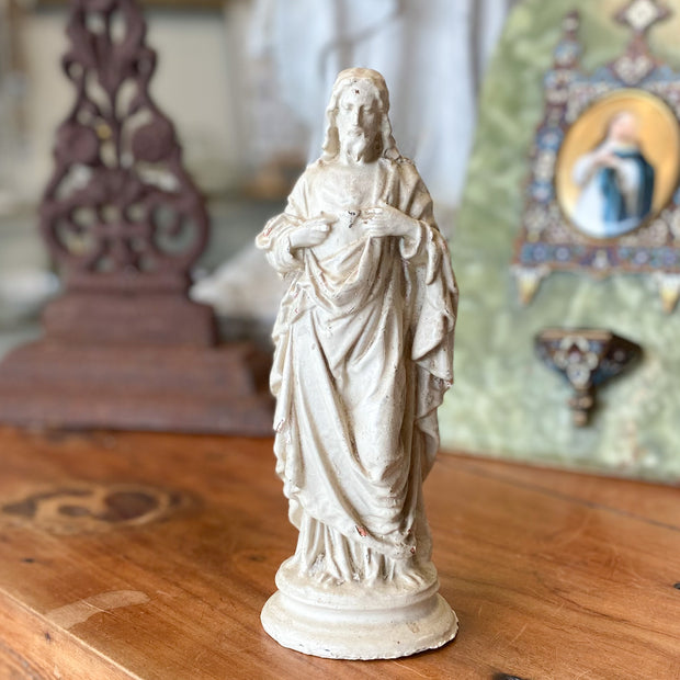 Antique Petite Jesus Statue