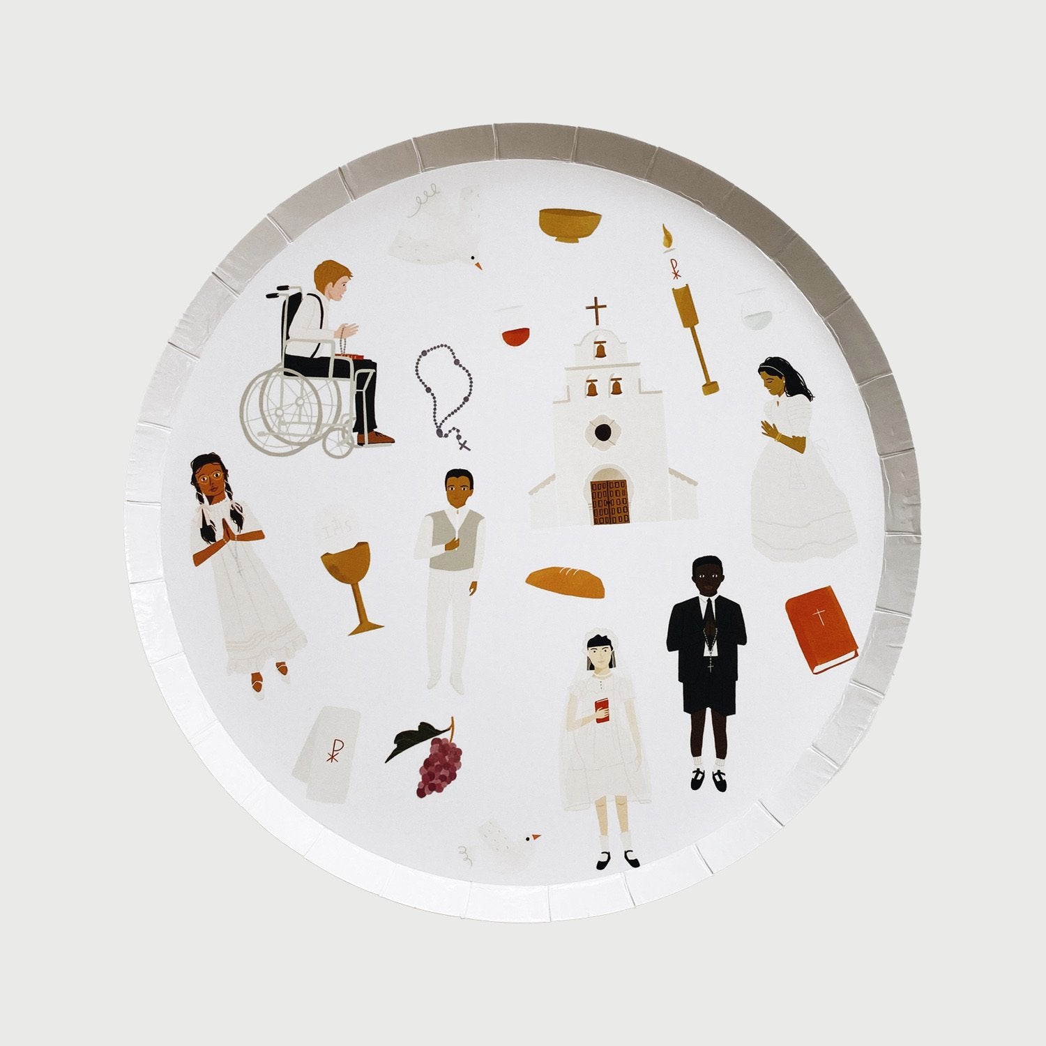 First Communion Cocktail Plates Party Supplies Crossroads Collective