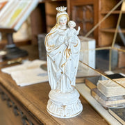 Antique Virgin Mother and Baby Jesus Statue