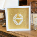 10x10 framed Sacred Heart White and Gold