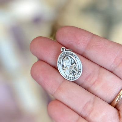 Sterling Silver St Therese of Lisieux Medal