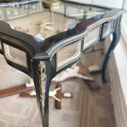 Black Table with Glass