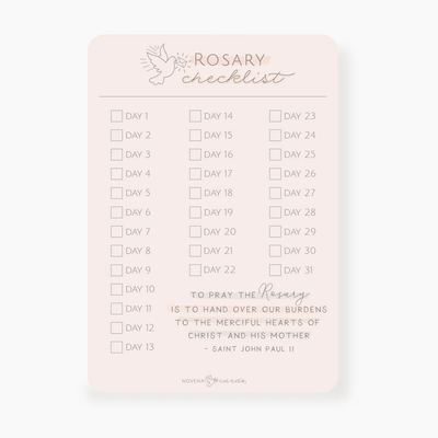 Rosary Checklist (Pack of 5) Crossroads Collective
