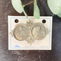 Silver Finish Jesus / Mary Visor Clip No Type Crossroads Collective