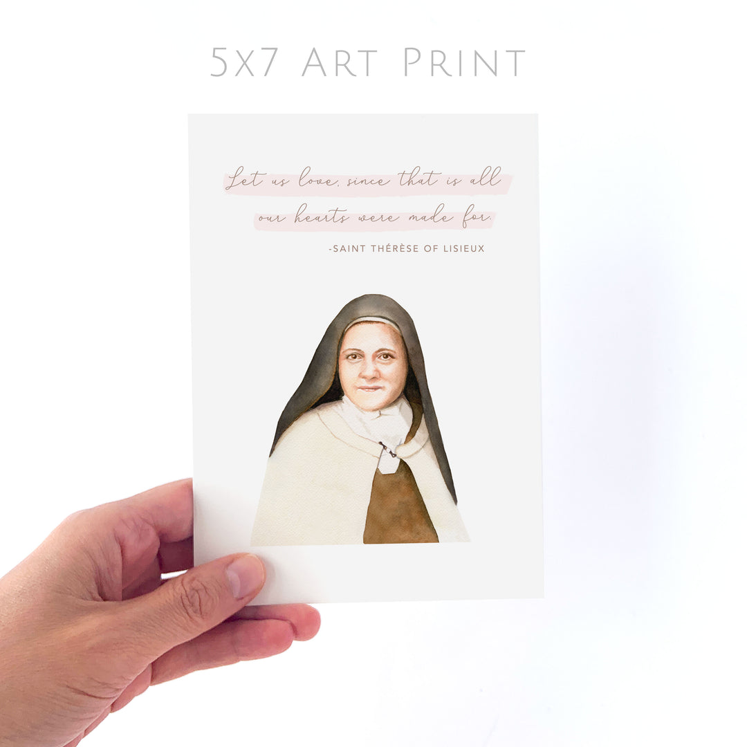 Let Us Love | St Therese of Lisieux | Art Print Crossroads Collective
