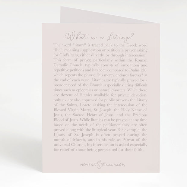 Litany of St Joseph Card | Beige Cards Crossroads Collective