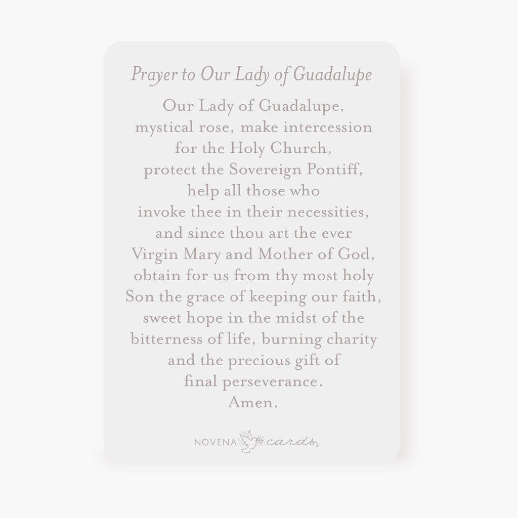 Our Lady of Guadalupe Prayer Card | Pray For Us | Peach Cards Crossroads Collective