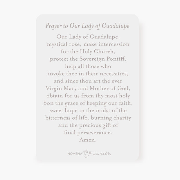 Our Lady of Guadalupe Prayer Card | Pray For Us | Peach Cards Crossroads Collective