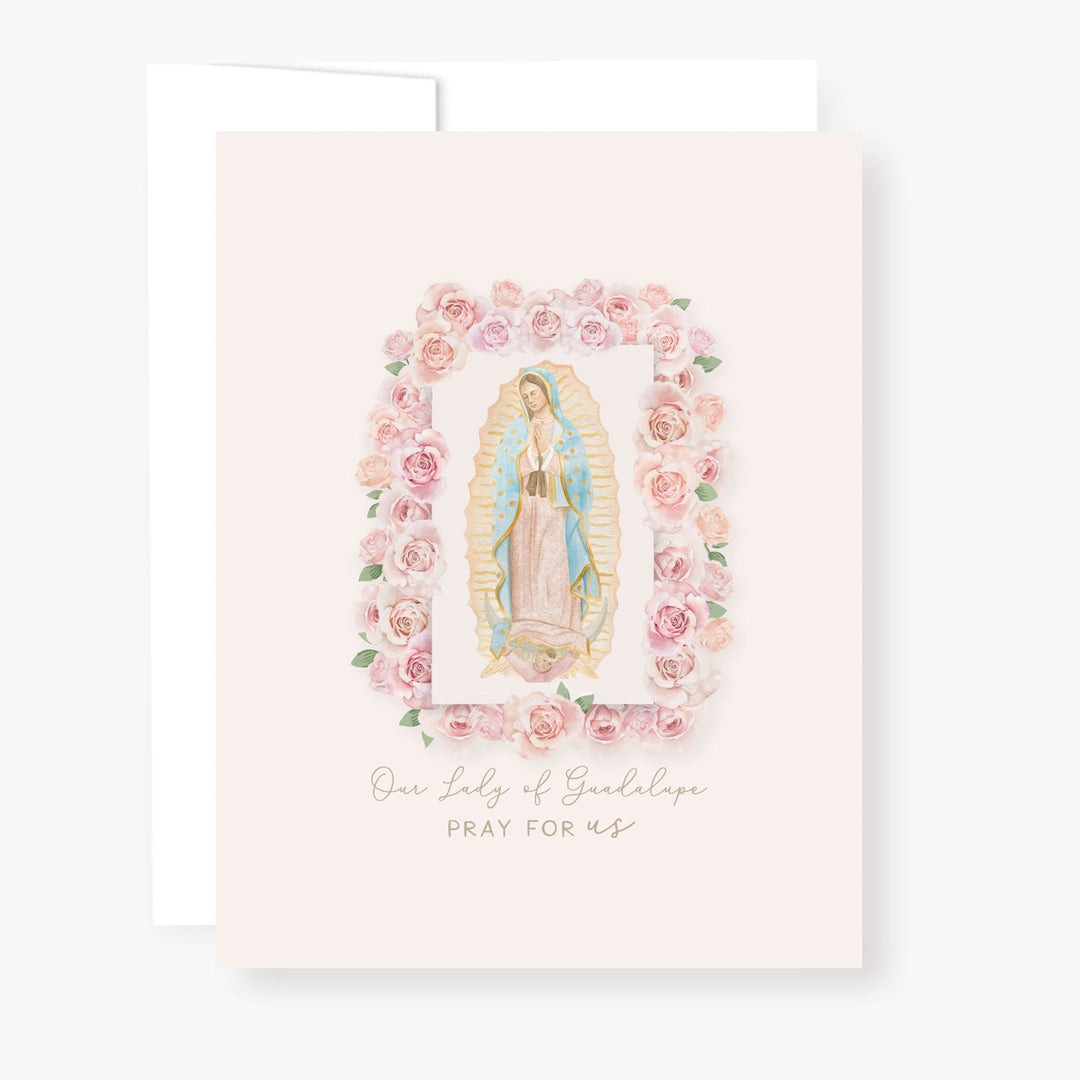 Our Lady of Guadalupe Novena Card | Light Peach Cards Crossroads Collective