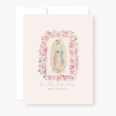 Our Lady of Guadalupe Novena Card | Light Peach Cards Crossroads Collective