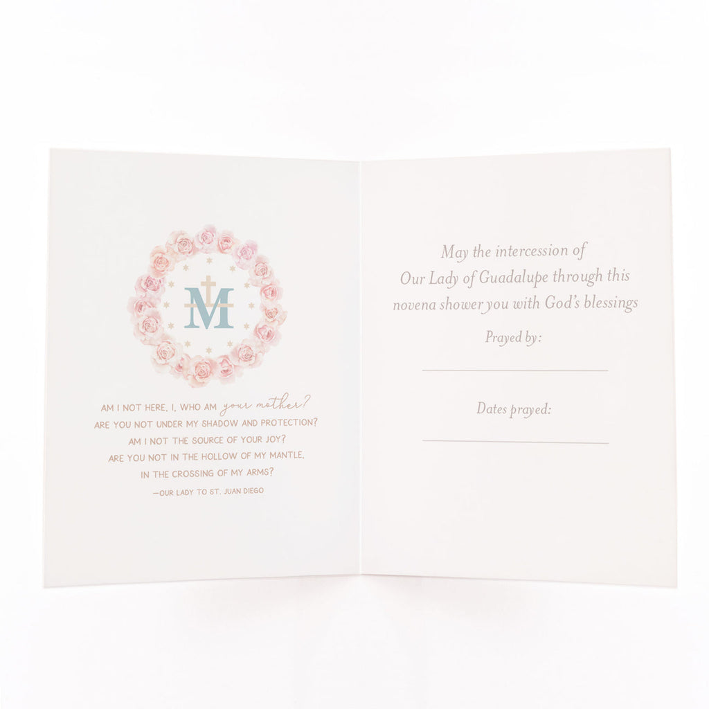Our Lady of Guadalupe Novena Card | Light Peach Cards Crossroads Collective