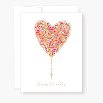 Rosary Card | Sprinkles Heart | Birthday Crossroads Collective