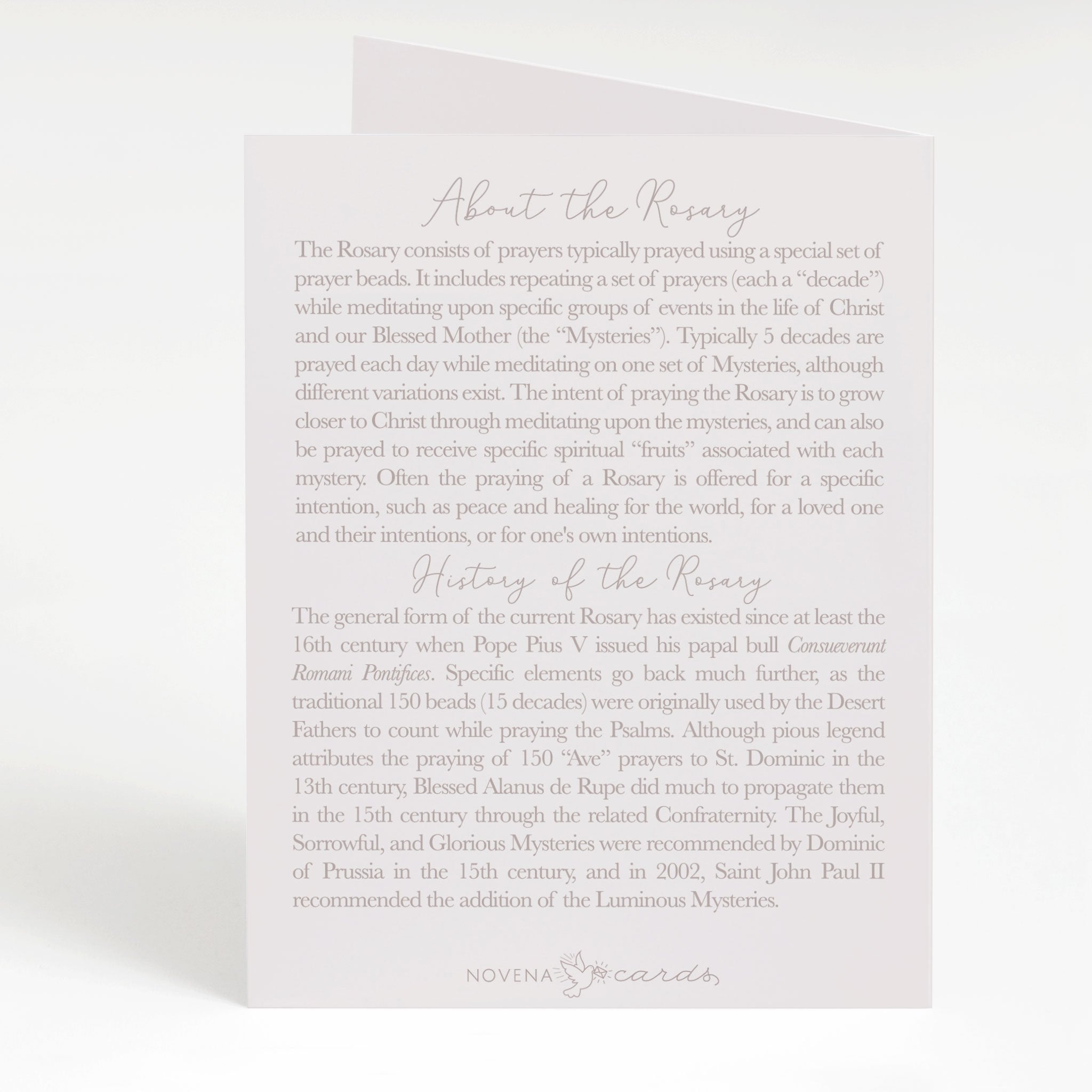 Rosary Card | Bouquet | Lilies Cards Crossroads Collective