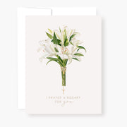 Rosary Card | Bouquet | Lilies Cards Crossroads Collective