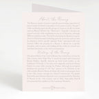Rosary Card | Bouquet | Pink Ranunculus Cards Crossroads Collective