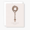 Rosary Card | Wooden Rosary | Beige Crossroads Collective
