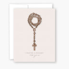 Rosary Card | Wooden Rosary | Beige Crossroads Collective