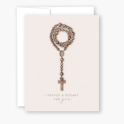 Rosary Card | Wooden Rosary | Beige Crossroads Collective