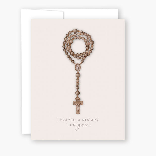 Rosary Card | Wooden Rosary | Beige Crossroads Collective