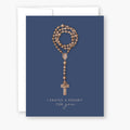 Rosary Card | Wooden Rosary | Navy Blue Crossroads Collective
