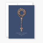 Rosary Card | Wooden Rosary | Navy Blue Crossroads Collective