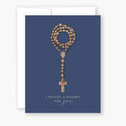 Rosary Card | Wooden Rosary | Navy Blue Crossroads Collective