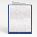 Rosary Card | Wooden Rosary | Navy Blue Crossroads Collective