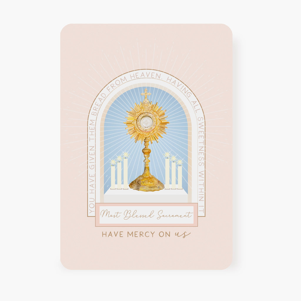 Spiritual Communion Prayer Card | Blessed Sacrament | Beige Cards Crossroads Collective